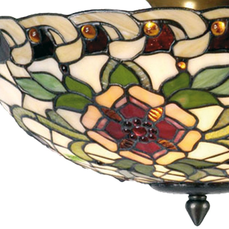 Stropní svítidlo Tiffany Alienor – Ø 40*25 cm E14/max 2*40W Clayre & Eef Stropní svítidlo Tiffany Alienor – Ø 40*25 cm E14/max 2*40W Clayre & Eef