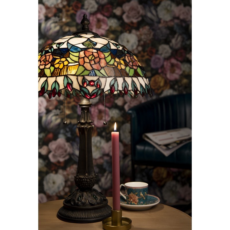 Stolní lampa Tiffany Grapevine - Ø 41*67 cm Clayre & Eef Stolní lampa Tiffany Grapevine - Ø 41*67 cm Clayre & Eef