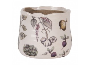 Keramický obal na květináč zelenina The Kitchen Garden XS - Ø 11*10 cm