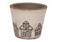 Květináč s perníkovými chaloupkami Gingerbread Bliss S - Ø 12*11 cm Clayre & Eef