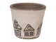 Květináč s perníkovými chaloupkami Gingerbread Bliss S - Ø 12*11 cm Clayre & Eef