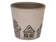 Květináč s perníkovými chaloupkami Gingerbread Bliss M - Ø 15*14 cm Clayre & Eef