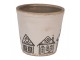 Květináč s perníkovými chaloupkami Gingerbread Bliss M - Ø 15*14 cm Clayre & Eef