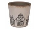 Květináč s perníkovými chaloupkami Gingerbread Bliss L - Ø 17*16 cm Clayre & Eef