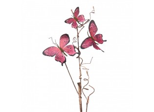 Dekorativní větev s růžovými motýlky Butterfly pink - 14*5*85 cm