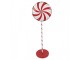 Červeno-bílá kovová dekorace lízátka Lollipop - 40*30*120 cm Clayre & Eef
