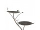 Zeleno hnědé antik kovové krmítko pro ptáčky Birdie - 38*43*78 cm Clayre & Eef