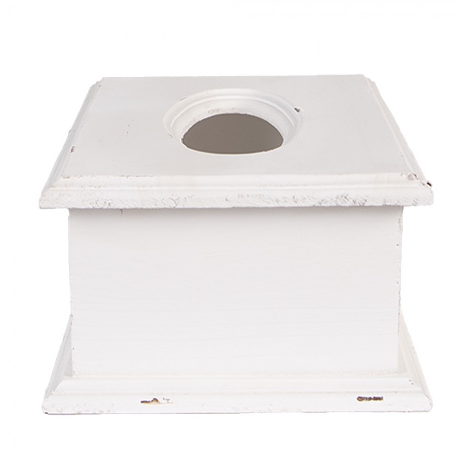 Bílý antik dřevěný obal na kapesníky Mouchoirs - 28*16*10 cm Clayre & Eef Bílý antik dřevěný obal na kapesníky Mouchoirs - 28*16*10 cm Clayre & Eef
