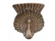 Hnědý antik nástěnný květináč páv Peacock Baroque - 36*12*39 cm Clayre & Eef