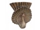 Hnědý antik nástěnný květináč páv Peacock Baroque - 36*12*39 cm Clayre & Eef