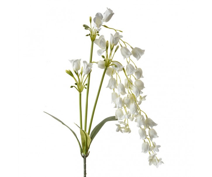 Dekorace bílá umělá květina zvonek Bells Bouquet - 15*6*80 cm Clayre & Eef