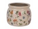 Keramický květináč s květinami Colourful Flowers S - Ø 12*10 cm Clayre & Eef
