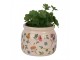 Keramický květináč s květinami Colourful Flowers S - Ø 12*10 cm Clayre & Eef