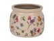 Keramický květináč s květinami Colourful Flowers S - Ø 12*10 cm Clayre & Eef