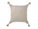 Šedý kožený polštář se střapci Tasse - 45*8*45 cm J-Line by Jolipa