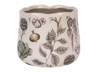 Keramický obal na květináč zelenina The Kitchen Garden S - Ø 14*12 cm