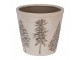 Béžový obal na květináč se stromky Natural Pine Trees XL - Ø 21*20 cm Clayre & Eef