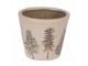 Béžový obal na květináč se stromky Natural Pine Trees S - Ø 12*11 cm Clayre & Eef