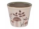 Béžový obal na květináč s houbičkami Little Forest Jewels XS - Ø 8*7 cm Clayre & Eef