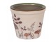 Béžový obal na květináč s houbičkami Little Forest Jewels XS - Ø 8*7 cm Clayre & Eef