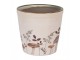 Béžový obal na květináč s houbičkami Little Forest Jewels M - Ø 15*14 cm Clayre & Eef