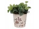 Béžový obal na květináč s houbičkami Little Forest Jewels L - Ø 17*16 cm Clayre & Eef