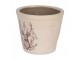 Béžový obal na květináč s jelenem Gentle Wilderness S - Ø 12*11 cm Clayre & Eef