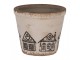 Květináč s perníkovými chaloupkami Gingerbread Bliss XS - Ø 8*7 cm Clayre & Eef