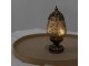 Hnědá skleněná svítící LED lucerna Balli - Ø 10*23 cm Clayre & Eef