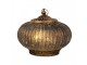 Hnědá skleněná svítící LED lucerna Balli - Ø 17*14 cm Clayre & Eef