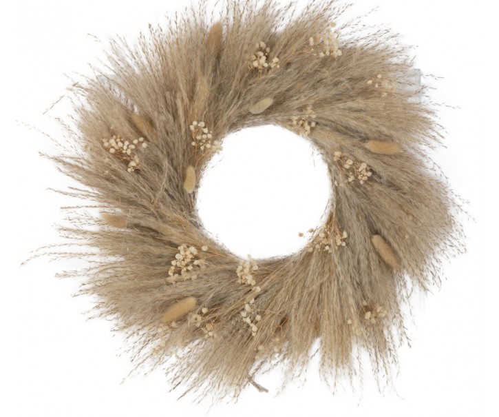 Přírodní věnec ze sušených rostlin Branches - Ø 50*7 cm J-Line by Jolipa