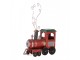 Červená kovová dekorace vláček Locomotive - 63*15*38/50 cm Clayre & Eef