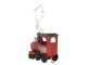 Červená kovová dekorace vláček Locomotive - 63*15*38/50 cm Clayre & Eef