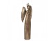 Zlatá antik kovová veliká dekorace anděl se srdcem Christmas Angel - 52*22*144 cm Clayre & Eef