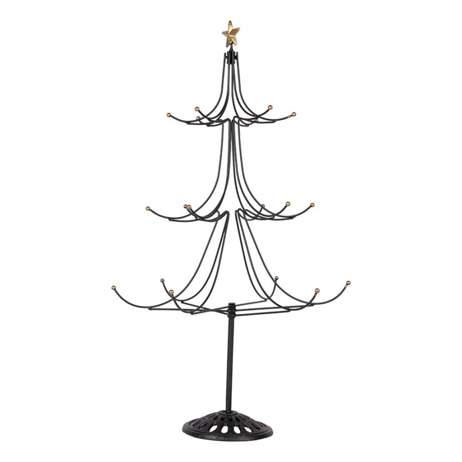 Černá antik kovová dekorace stromek Christmas Tree - Ø 41*71 cm Clayre & Eef Černá antik kovová dekorace stromek Christmas Tree - Ø 41*71 cm Clayre & Eef