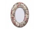 Oválný fotorámeček s keramickým okrajem s květy Floria - 13*3*18 cm / 9*13 cm Clayre & Eef