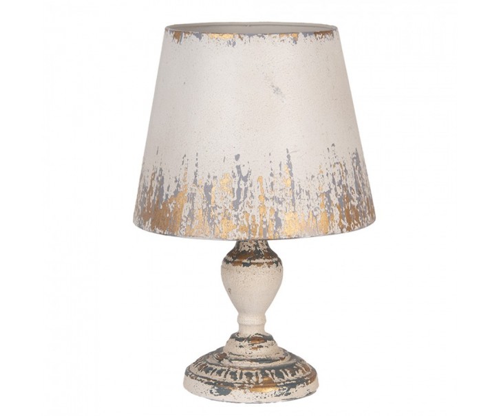 Béžová antik kovová stolní lampa Aurélia - Ø 32*47 cm E27/ma* 1*60W Clayre & Eef