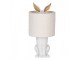 Bílá stolní lampa králík s chlupatým stínidlem Rabbi - Ø 20*43 cm E27/ma* 1*60W Clayre & Eef