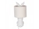 Bílá stolní lampa králík s chlupatým stínidlem Rabbi - Ø 20*43 cm E27/ma* 1*60W Clayre & Eef