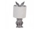 Šedá stolní lampa králík s chlupatým stínidlem Rabbi - Ø 20*43 cm E27/ma* 1*60W Clayre & Eef