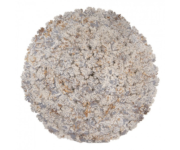 Béžovo-šedé antik nástěnné světlo s listy Esmé - Ø 62*12 cm E27/ma* 4*60W Clayre & Eef