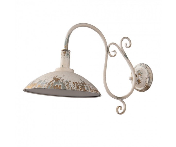 Béžová antik kovová nástěnná lampa Xavièrra - 49*23*27 cm E14/ma* 1*25W Clayre & Eef