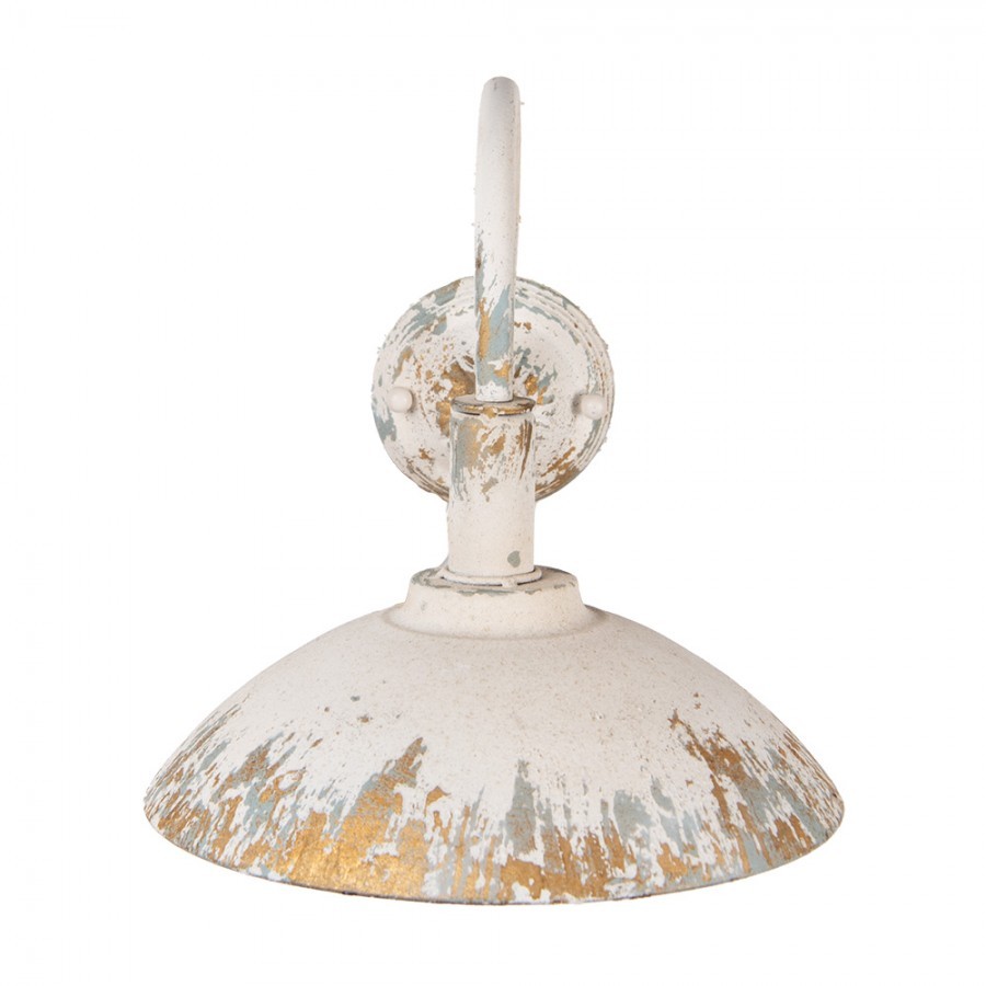 Béžová antik kovová nástěnná lampa Xavièrra - 49*23*27 cm E14/ma* 1*25W Clayre & Eef Béžová antik kovová nástěnná lampa Xavièrra - 49*23*27 cm E14/ma* 1*25W Clayre & Eef
