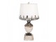 Béžová antik kovová stolní lampa Florence - Ø 32*60 cm E27/max 1*60W Clayre & Eef