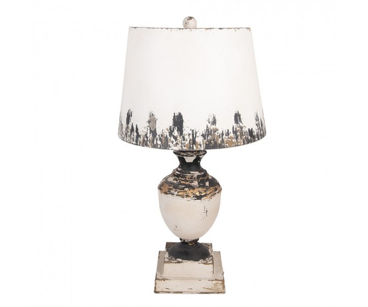 Béžová antik kovová stolní lampa Florence - Ø 32*60 cm E27/max 1*60W Clayre & Eef