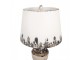Béžová antik kovová stolní lampa Florence - Ø 32*60 cm E27/max 1*60W Clayre & Eef