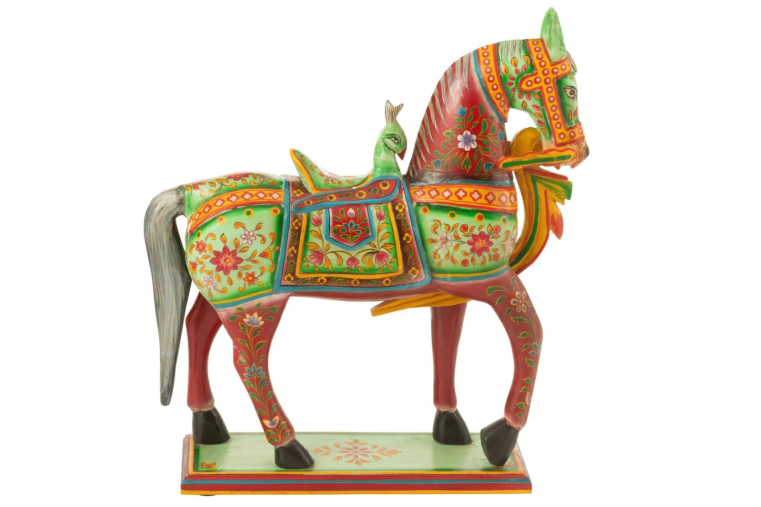 Dřevěná barevná dekorace kůň Mumbai Mango wood - 55*15*58 cm J-Line by Jolipa Dřevěná barevná dekorace kůň Mumbai Mango wood - 55*15*58 cm J-Line by Jolipa
