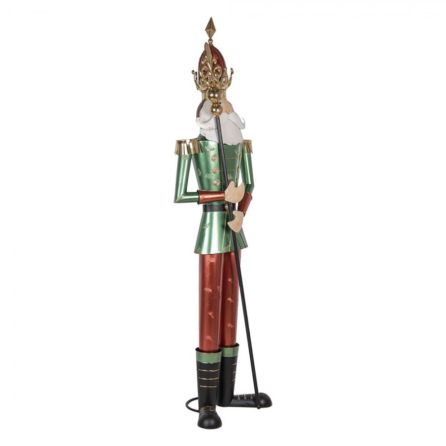 Veliká červeno-zelená kovová socha Louskáček Nutcracker - 64*48*235 cm Clayre & Eef Veliká červeno-zelená kovová socha Louskáček Nutcracker - 64*48*235 cm Clayre & Eef