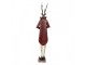 Béžovo-hnědá antik kovová dekorace jelen Deer - 19*15*80 cm Clayre & Eef