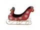 Veliké červené kovové sáně Christmas Sleigh - 112*40*68 cm Clayre & Eef